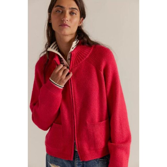 NWT We The Free On It Zip-Up Cardigan - Color: Static Pink - Picture 1 of 4